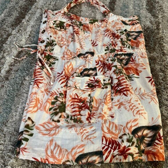 GUESS Tropical Leaves Sleeveless Cargo Romper XL - Picture 6 of 6